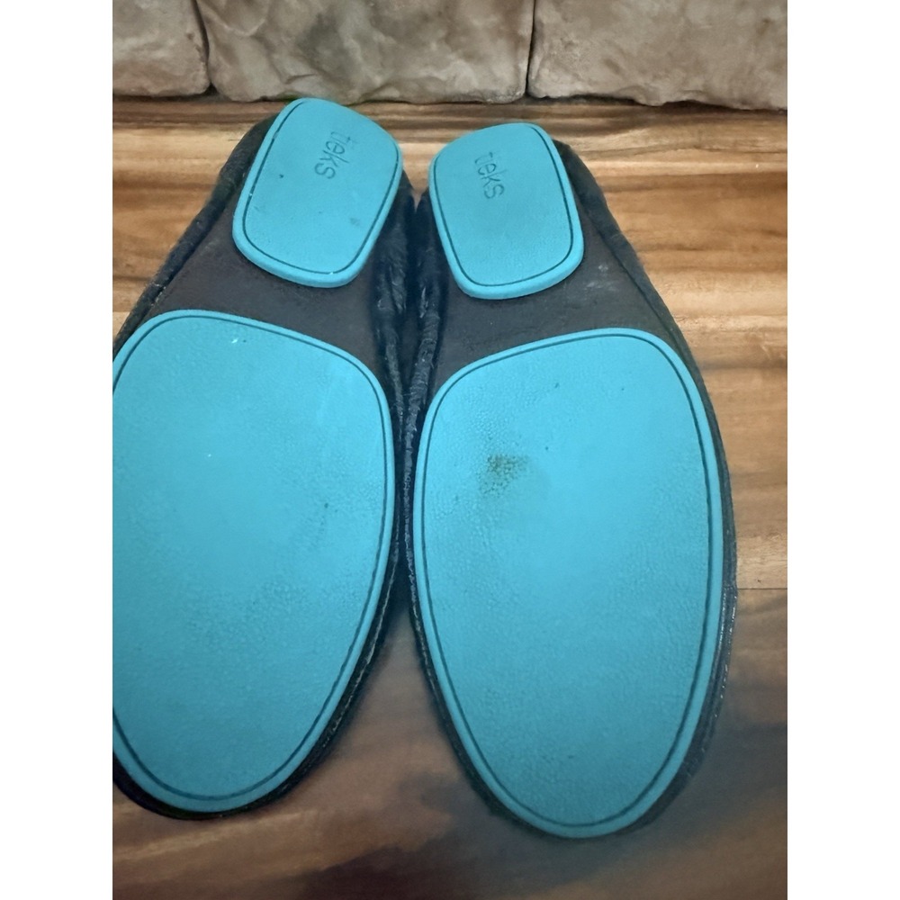 Tieks Gavrieli Size 11 Obsidian Black Croc Patent Leather Ballet Flats Fast Ship - Picture 12 of 13